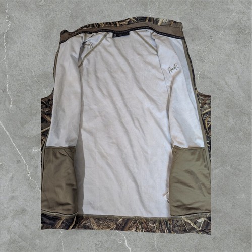 Under Amour x Realtree Max-5 Camo Vest Men 3XL Threadborne Full Zip Hunting - Picture 6 of 16