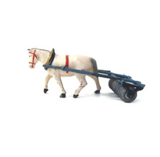 Attelage charrette cheval de trait en plomb horse cart carriage attachment 1930s