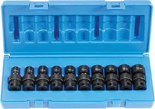 Grey Pneumatic 10 Piece 3/8" Drive Universal Swivel Metric Impact Socket Set 6PT
