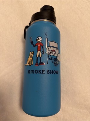 LIFE IS GOOD 40 Oz WIDE MOUTH STAINLESS STEEL WATER BOTTLE  ''Smoke Show 