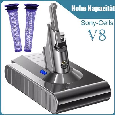SONY 9000mAh Akku für Dyson V8 SV10 Absolute Animal 967834-02 Clean 6Ah / Filter