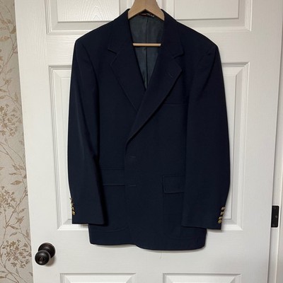 Arnold Palmer by John Peel Ltd Mens Navy Blazer Jacket Gold Buttons Tailored USA