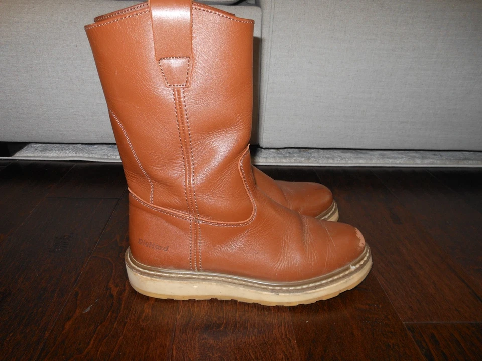 Botas de cuero usadas SEARS DIE HARD 86984 Wellington talla 9,5 EE. UU. 43 UE Foto 4 de 4