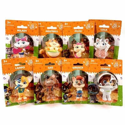 Lot of 8/set 44cats Series Milady Meatball Pilou Lampo Gas 3.1'' Action Figure