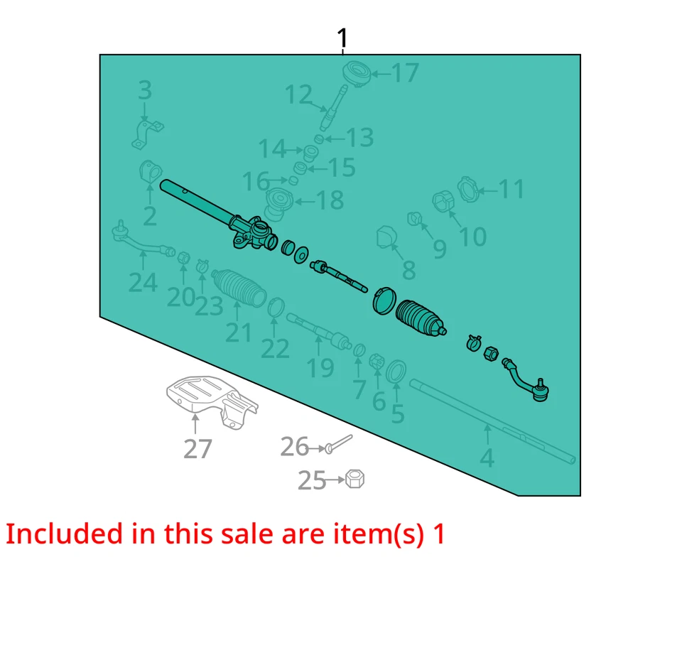 2015 Kia Rio rack de direção e pinhão fabricante de equipamento original 112K milhas - LKQ429507993 - Imagem 4 de 4