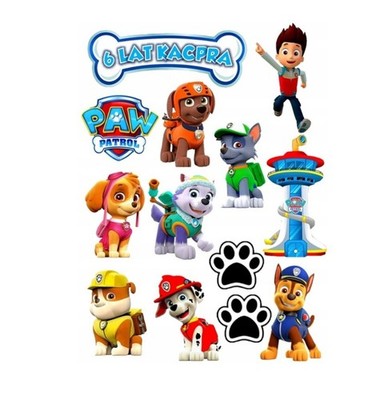 PAW Patrol Essbar Party Tortenaufleger Torte  Geburstag Zuckermasse + TEXT