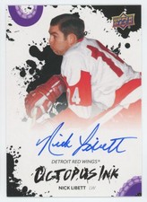 2025-26 UD DETROIT RED WINGS CENTENNIAL Nick Libett OCTOPUS INK AUTO