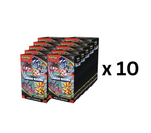 10x Pokemon TCG Mega Evolution Chaos Rising Booster Bundle New SEALED✅