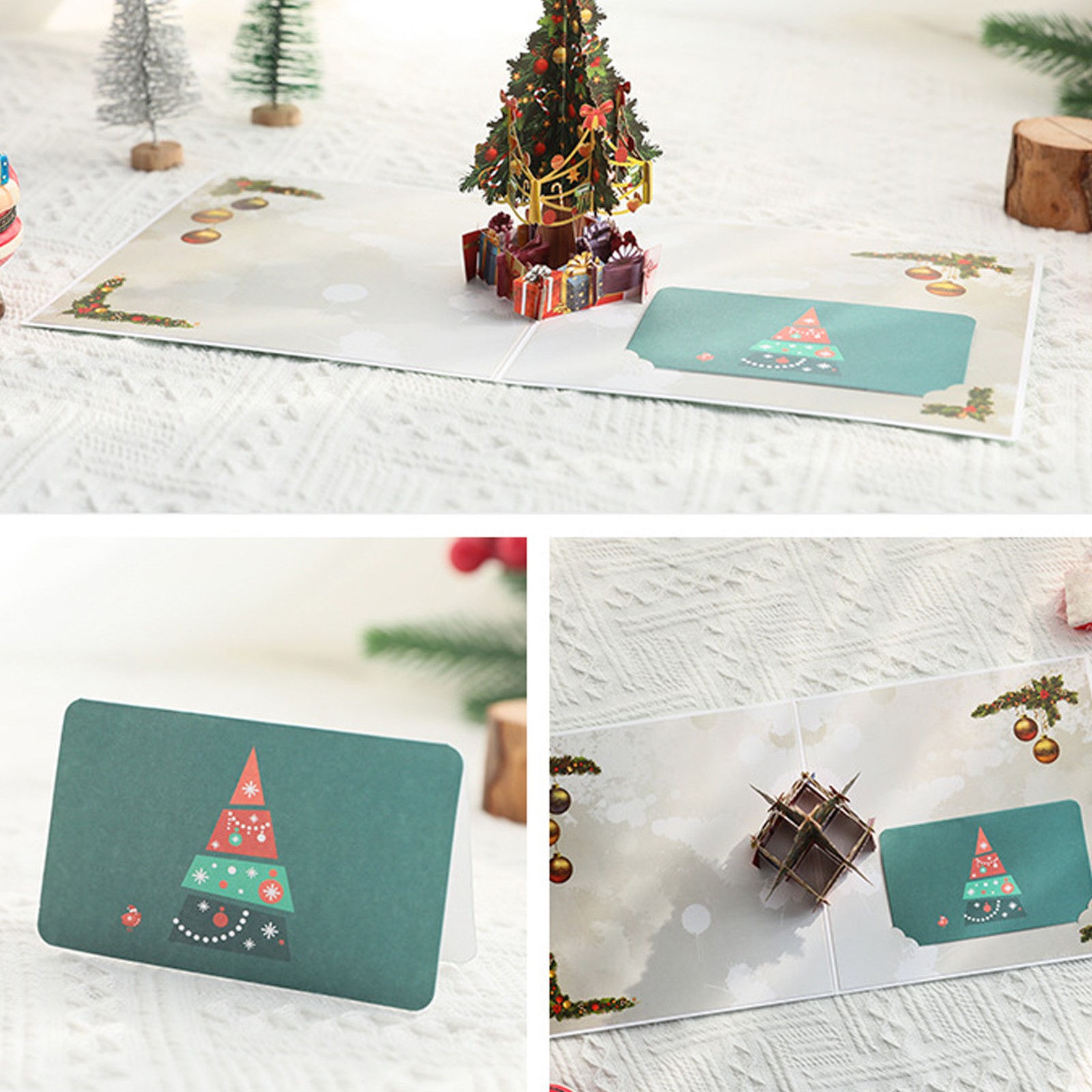 New 3D Christmas Card Exquisite Christmas Tree Design 3D Greeting Card With