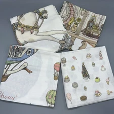 Atelier Choux- Set Of 4 Carre Swaddle Baby Blankets- New