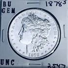 1878 S BU GEM MORGAN SILVER DOLLAR UNC MS+++ U.S. MINT RARE COIN 2547
