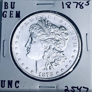 1878 S BU GEM MORGAN SILVER DOLLAR UNC MS+++ U.S. MINT RARE COIN 2547