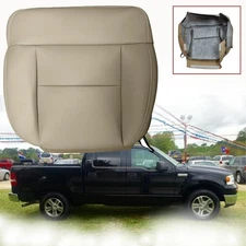 Front Driver Bottom Replacement Leather Seat-Cover Tan For 2004 Ford F150