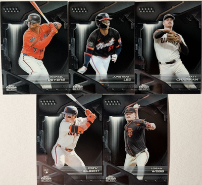 #ad 2026 Topps Chrome Black San Francisco Giants Lot of 5 Base Cards $4.70