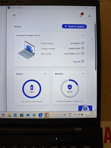 Thinkpad X1 Carbon Gen 9 - i7 - 16GB RAM - 512GB SSD - FHD - 8m Lenovo Warranty - Picture 13 of 17