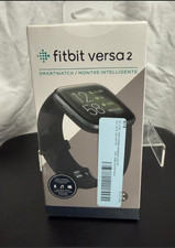 Fitbit Versa 2 Health Fitness Smartwatch Black Activity Tracker Open Box
