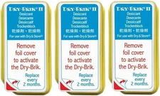 Dry-Brik® II Desiccant Blocks - 3 Blocks (1 Pack of 3 Blocks)| Replacement Moist