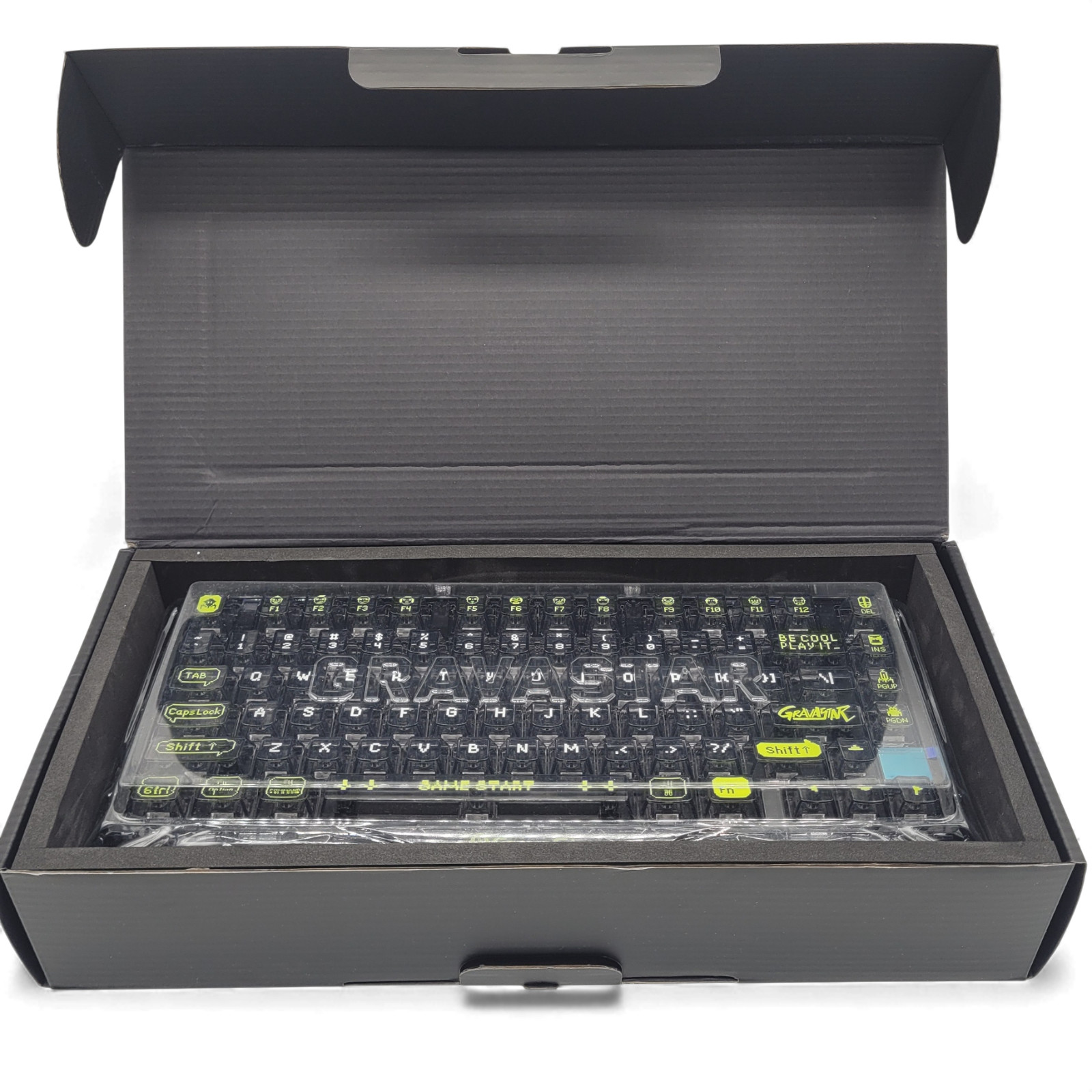 GravaStar K1 Lite Gaming Keyboard 75% RGB Tri-Mode Hot-Swap Linear Switch Black