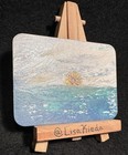 ACEO Original Sunset Seascape Water Sun Dusk Wax Painting — photo 5