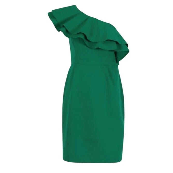 naf naf green dress Naf Naf Khaki Green Dress With A Shirt Collar Robes Courtes Green Fabric