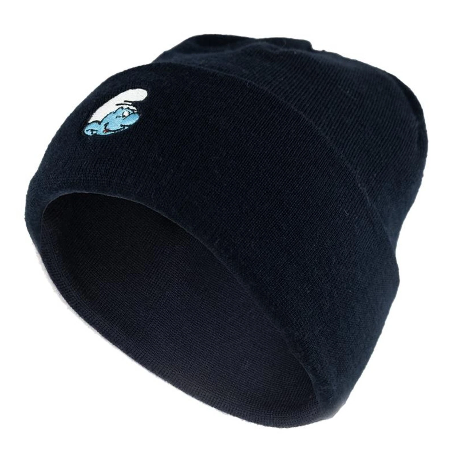 Bavarian Caps Stick-Haum "Schlümpfe" Dunkelblau Strickmütze Beanie Stickerei Neu