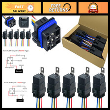 5-PIN SPDT Automotive Relay Kit 40/30A 12V DC Waterproof 5 Pack with Heavy-Duty