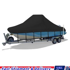 16-22FT Boat Cover 600D Heavy Duty Waterproof Speedboat Fish Ski V-Hull Marine
