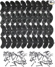 40 pcs Heel Plates Shoe Heel Taps Rubber Tips Sole Heel Repair Pad Replacement w