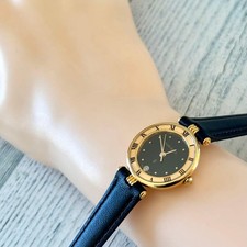 PHILIPPE CHARRIOL Armbanduhr Schwarz × Gold Rundes Gehäuse Größe 2,4 cm Damen