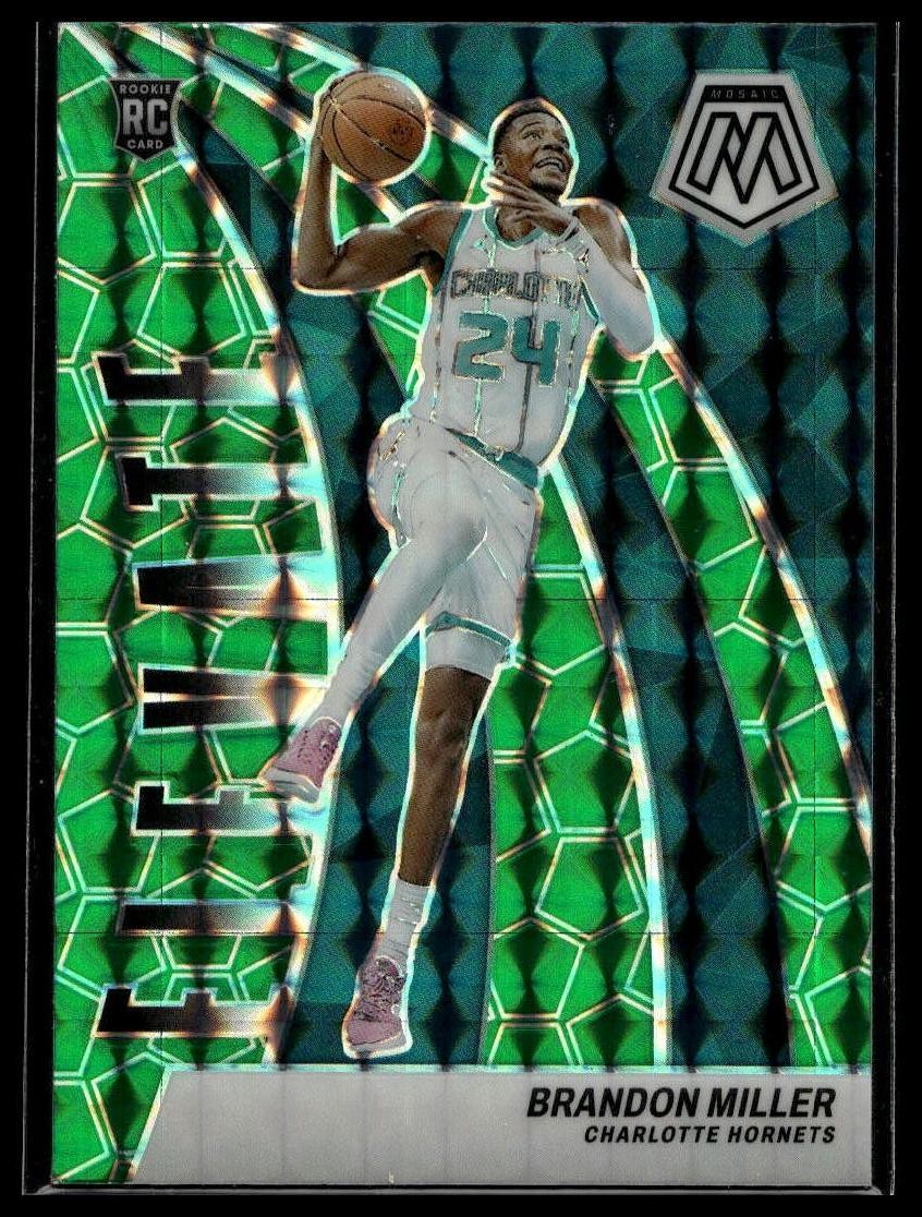 2023-24 Panini Prizm #17 Brandon Miller Emergent Prizms Green RC
