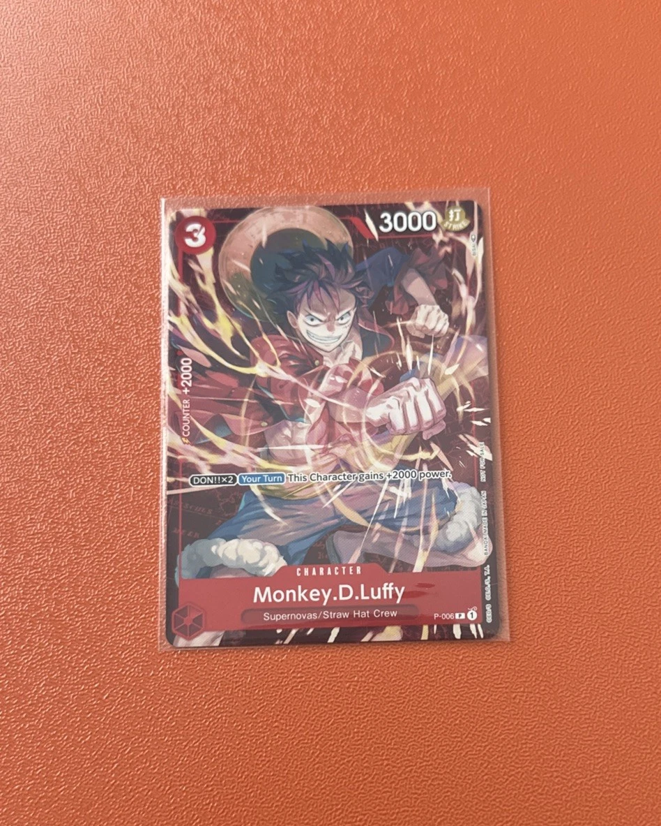 【未開封】4枚　Monkey.D.Luffyモンキー・D・ルフィP-006英語版 Monkey.D.Luffy-P-006 P-006 One Piece Promotion Cards for sale | eBay