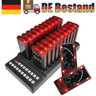 Drahtloses Restaurant Pager System mit Vibrations 1 Tastatur + 20 Empfänger