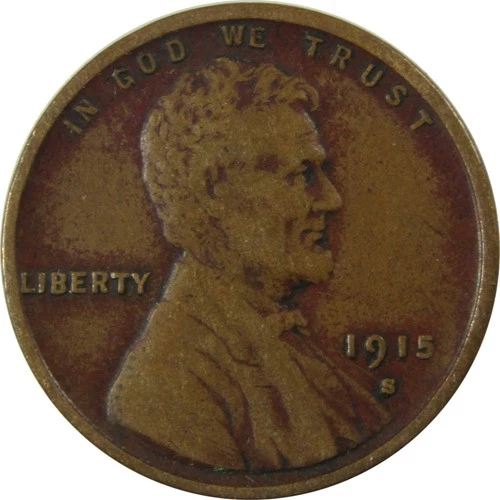 1915 S Lincoln Wheat Cent VF Very Fine Details Penny SKU:I25712