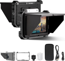 Camera Field Monitor with Rig Cage 4K 2000Nits 6 Inch Touchscreen Camera Monitor