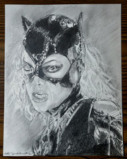 Michelle Pfeiffer CATWOMAN Bat*Man Returns * Original DC Comics 12x9 Signed Art!
