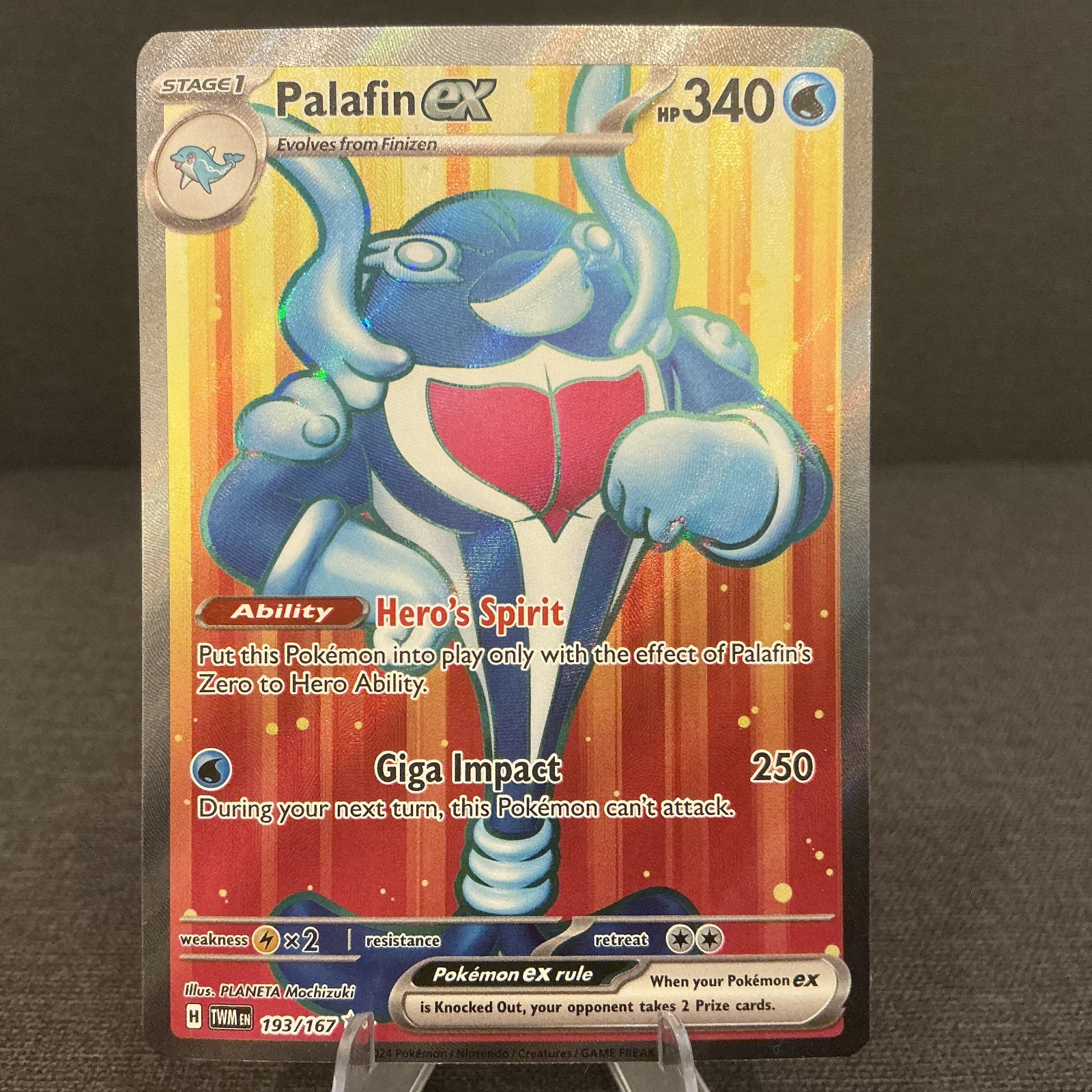 Palafin ex 193/167 Twilight Masquerade Full Art Ultra Rare Holo Pokemon TCG Card