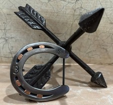 Western Cowboy Style Belt Buckle Horseshoe for 2" Belts Shiny with Copper Nails