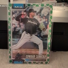 2026 Topps Edward Cabrera Opening Day Aqua Foil #288 Miami Marlins /99!