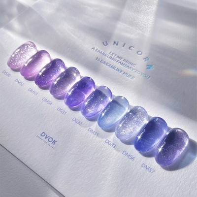 DVOK Unicorn Fantasy Gelnagel | 10 Farben Set/Einzeln | Katzenauge & Glitzereffekt