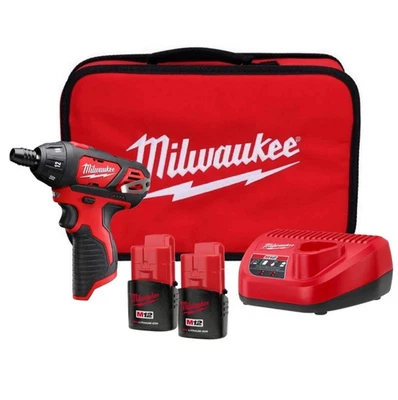 Milwaukee M12SET1D-152B 12V Sub Kompakt Schraubendreher Set 2x 1,5Ah Akku Set