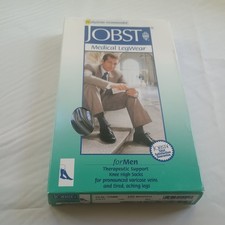 JOBST Compression Socks Men LARGE 20-30 mmHg Knee High Black Legwear 115090 New