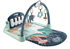 Fisher Price Kick  Play Piano Playmat Gym Navy Blue Fawn Musical Baby Toy HKX37