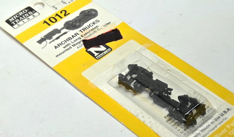 Micro-Trains N-Scale 1012 Arch Bar Trucks Long Extension - NEW, SEALED