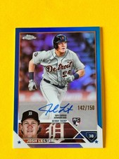 2023 Topps Chrome RA-JL Josh Lester Detroit Tigers Blue Auto /150 NrMt