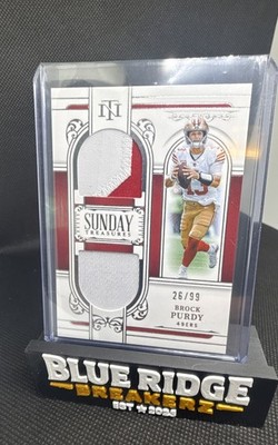 2025 Panini National Treasures - Sunday Treasures Brock Purdy #ST-BPY /99 (MEM)
