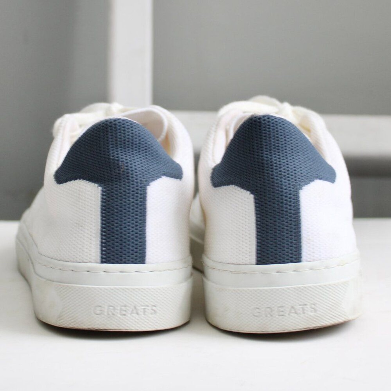 GREATS Men's The Royale Knit 2.0 Sneakers in Classics White & Navy Size 10.5 image 6