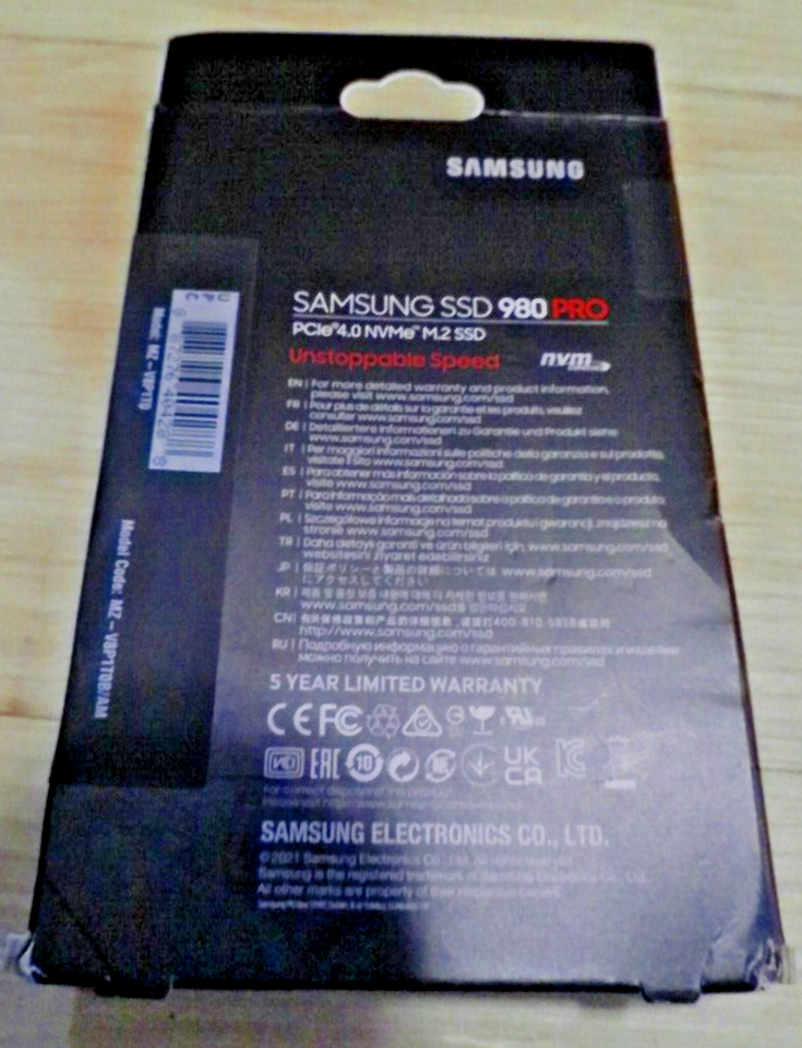 NEW Samsung 980 PRO 1TB Internal M.2 PCle 4.0 NVMe SSD (MZV8P1T0BW