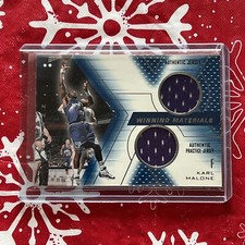 2001 UPPER DECK BASKETBALL - KARL MALONE - WINNING MATERIALS - AUTHENTIC JERSEY