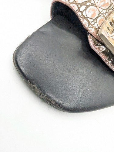 Donald Pliner Größe 8 M Metallic Pantoletten Sandalen Mini Absatz Schuhe Made in Italy - Bild 11 von 15