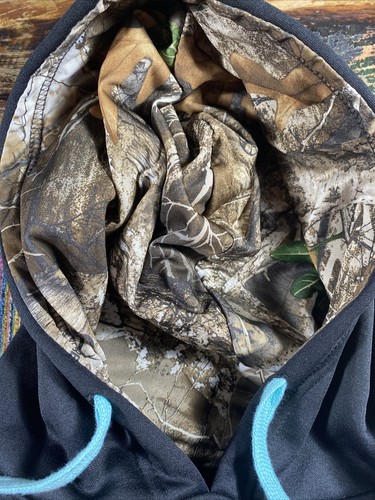 Realtree Hoodie Girls Large Sweatshirt Turquoise Camo Hunting Fishing Outdoor - Picture 14 of 14